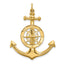 14K Large Anchor w/ Nautical Compass Charm