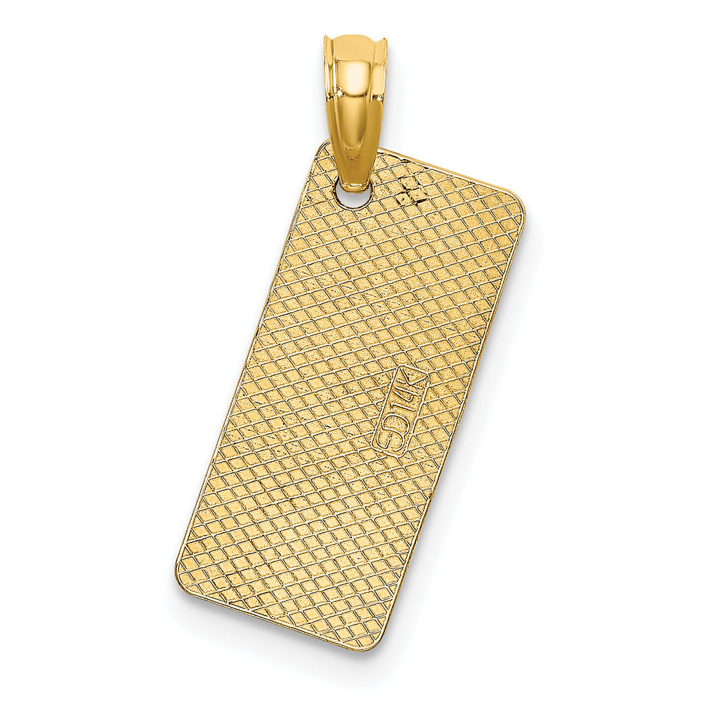 14K Textured FT. MYERS FLORIDA License Plate Charm