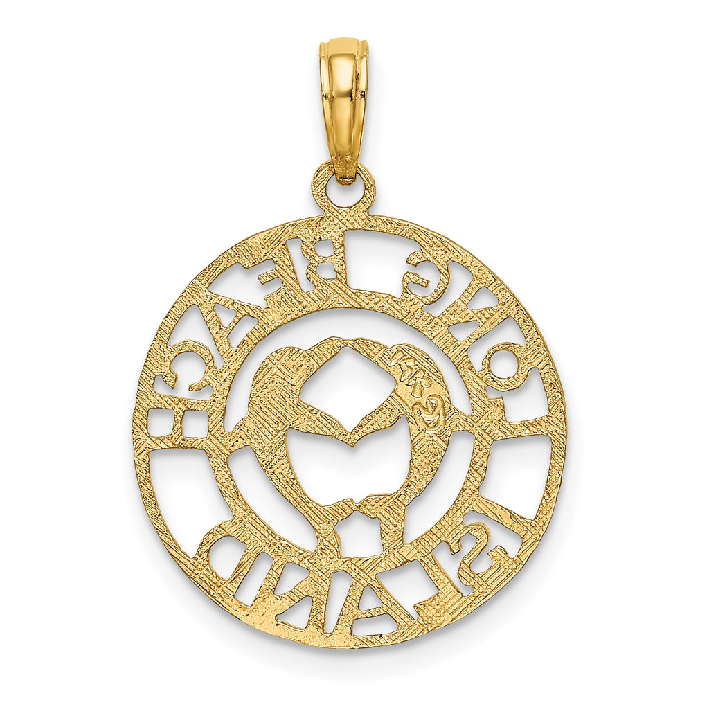 14K LONG BEACH ISLAND w/ Dolphins Charm