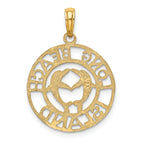 14K LONG BEACH ISLAND w/ Dolphins Charm