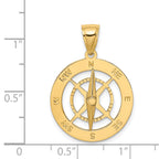 14K Nautical Compass with Moveable Needle Charm