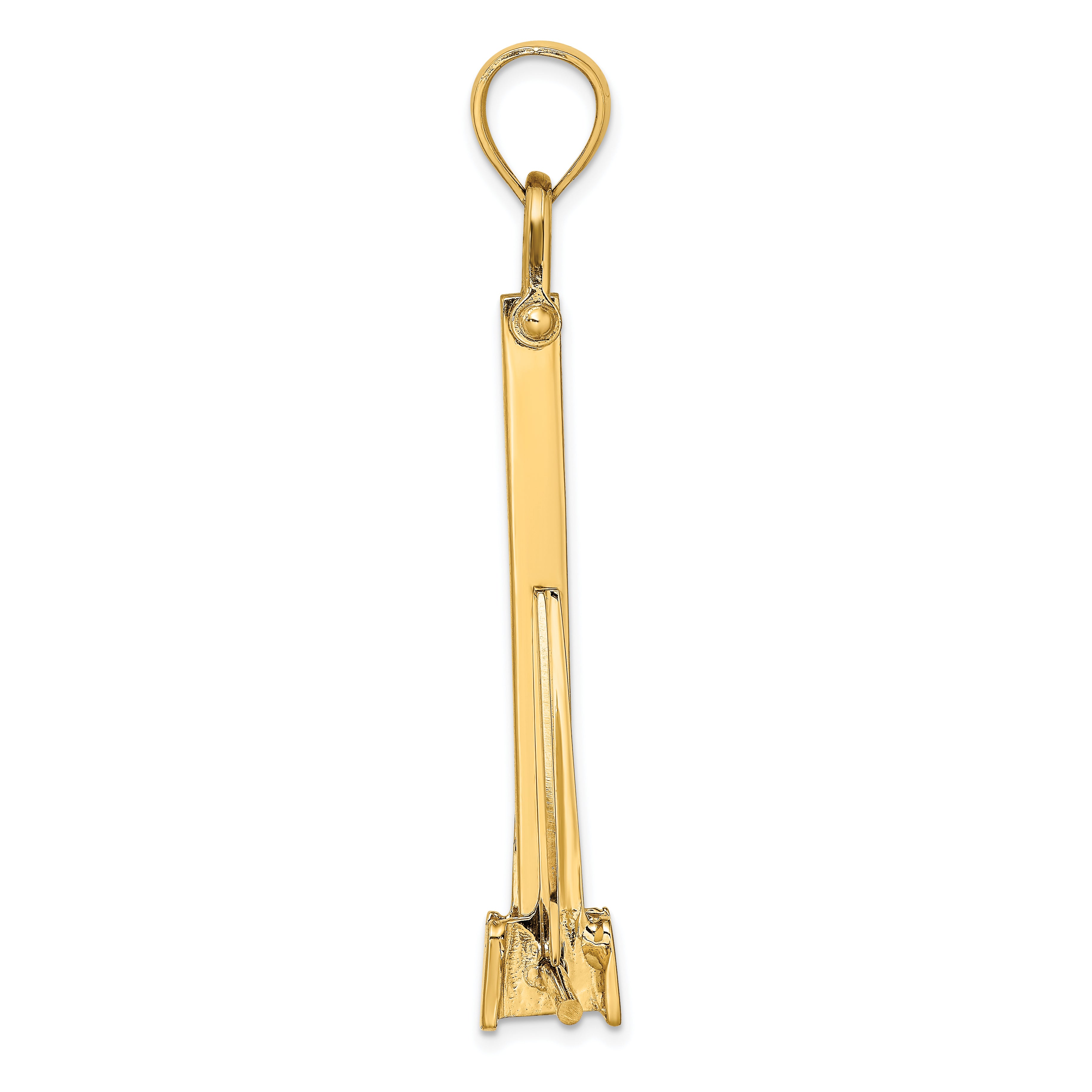 14K 3-D Moveable Danforth Anchor Charm Secondary image
