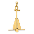 14K 3-D Moveable Danforth Anchor Charm