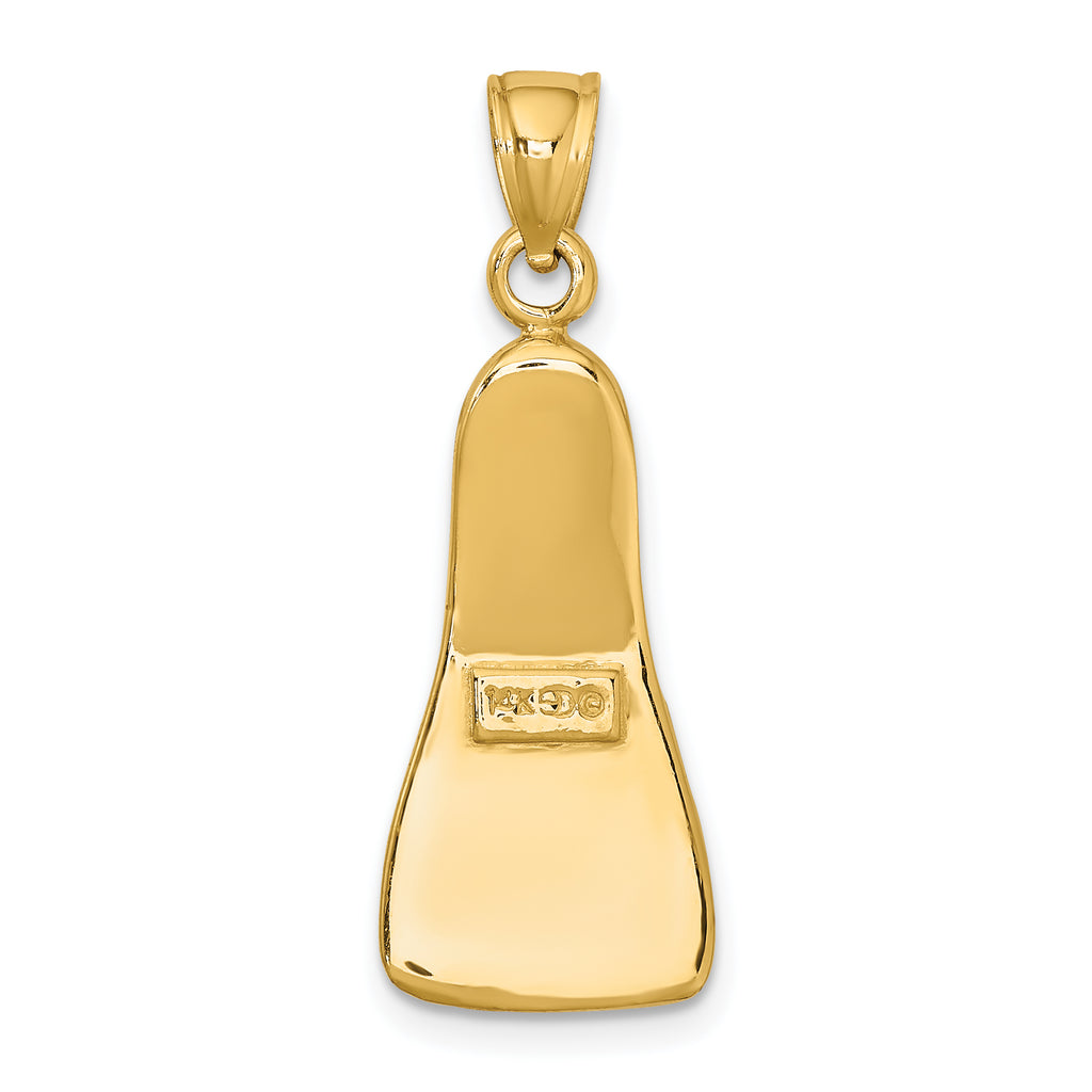 14K 3-D Scuba Flipper Charm