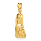 14K 3-D Scuba Flipper Charm