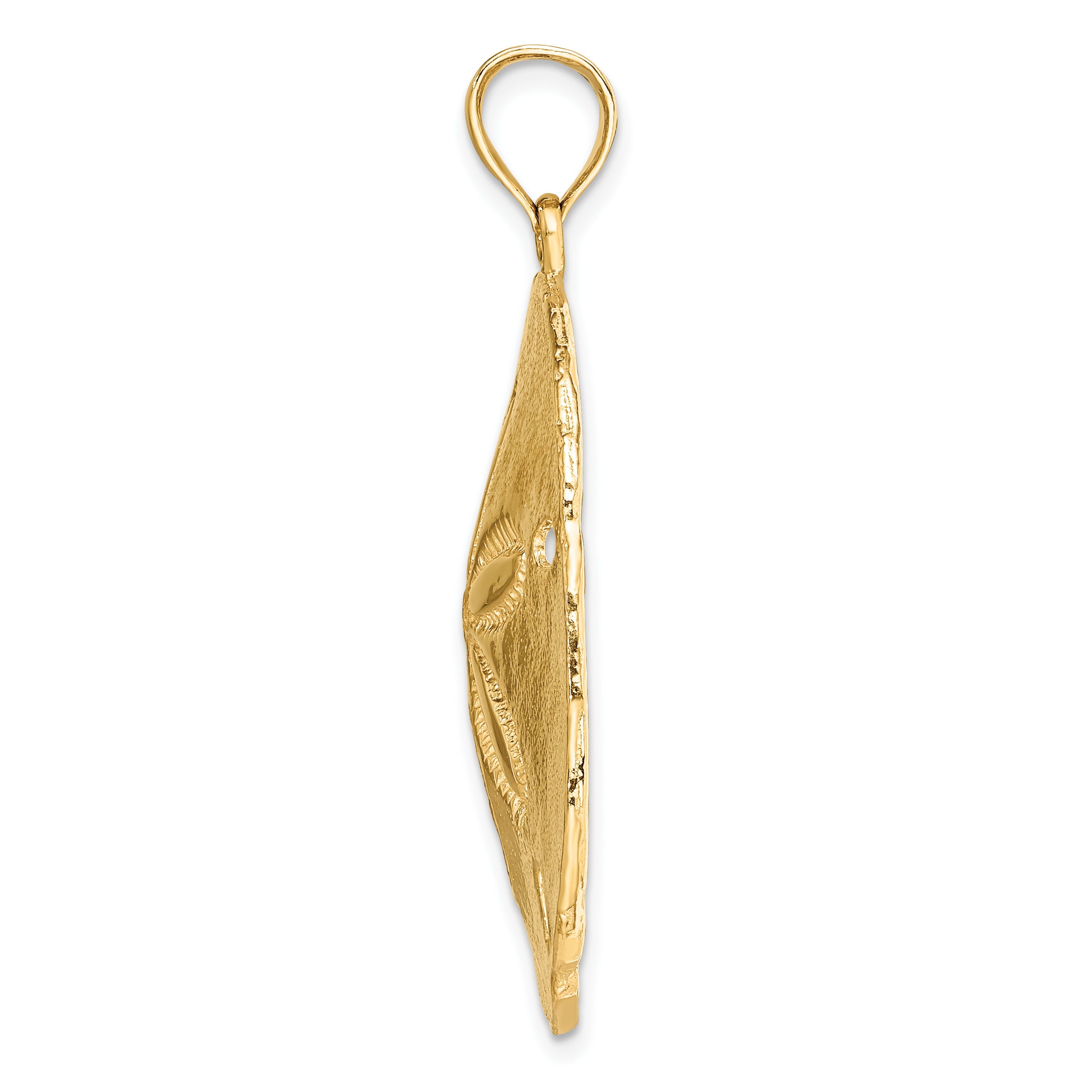 14K Polished Sand Dollar Charm Secondary image