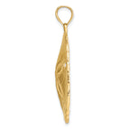 14K Polished Sand Dollar Charm