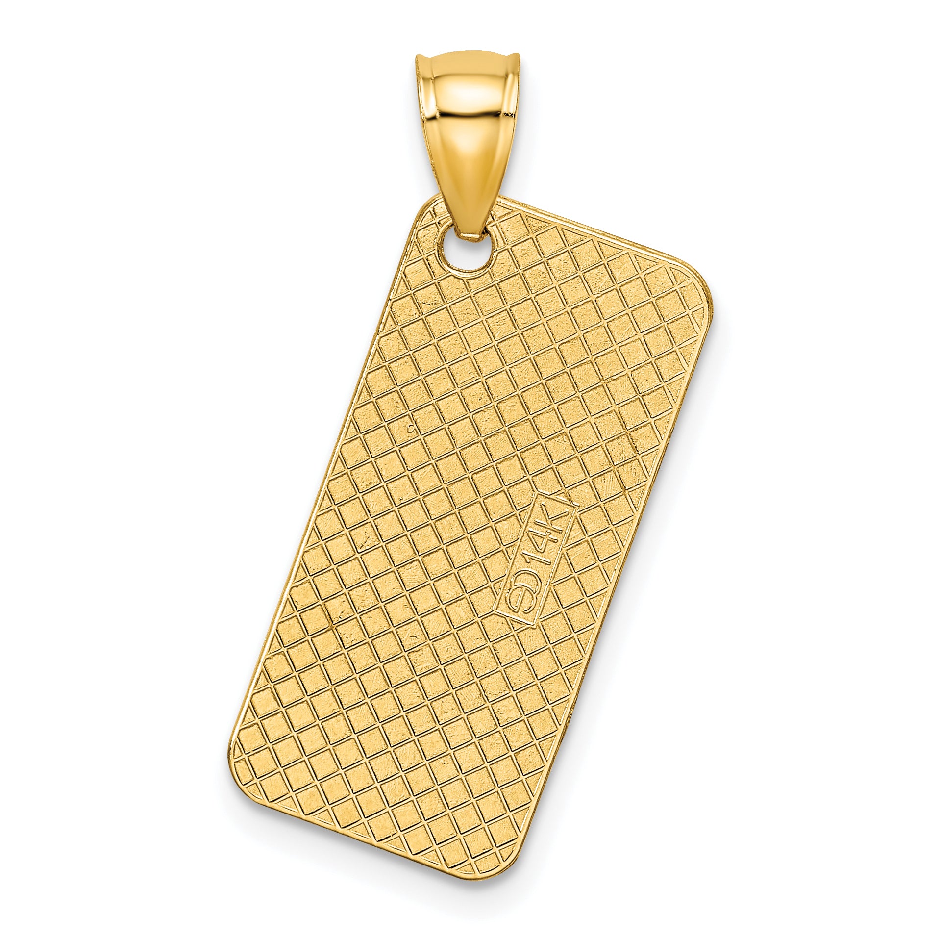14K Textured OCEAN CITY, NJ License Plate Charm