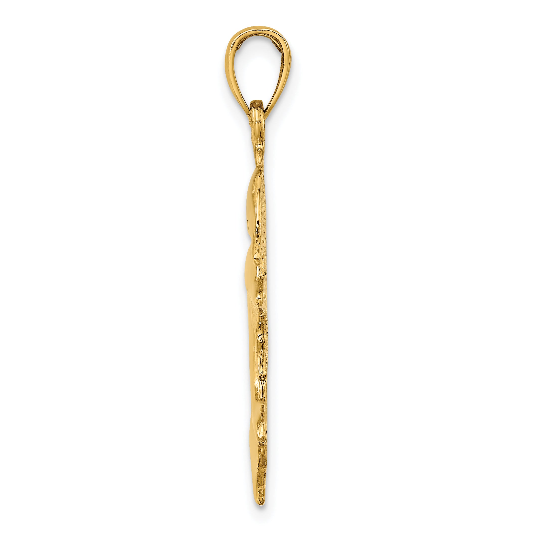 14K 2-D Polished Double Dolphins Charm Secondary image