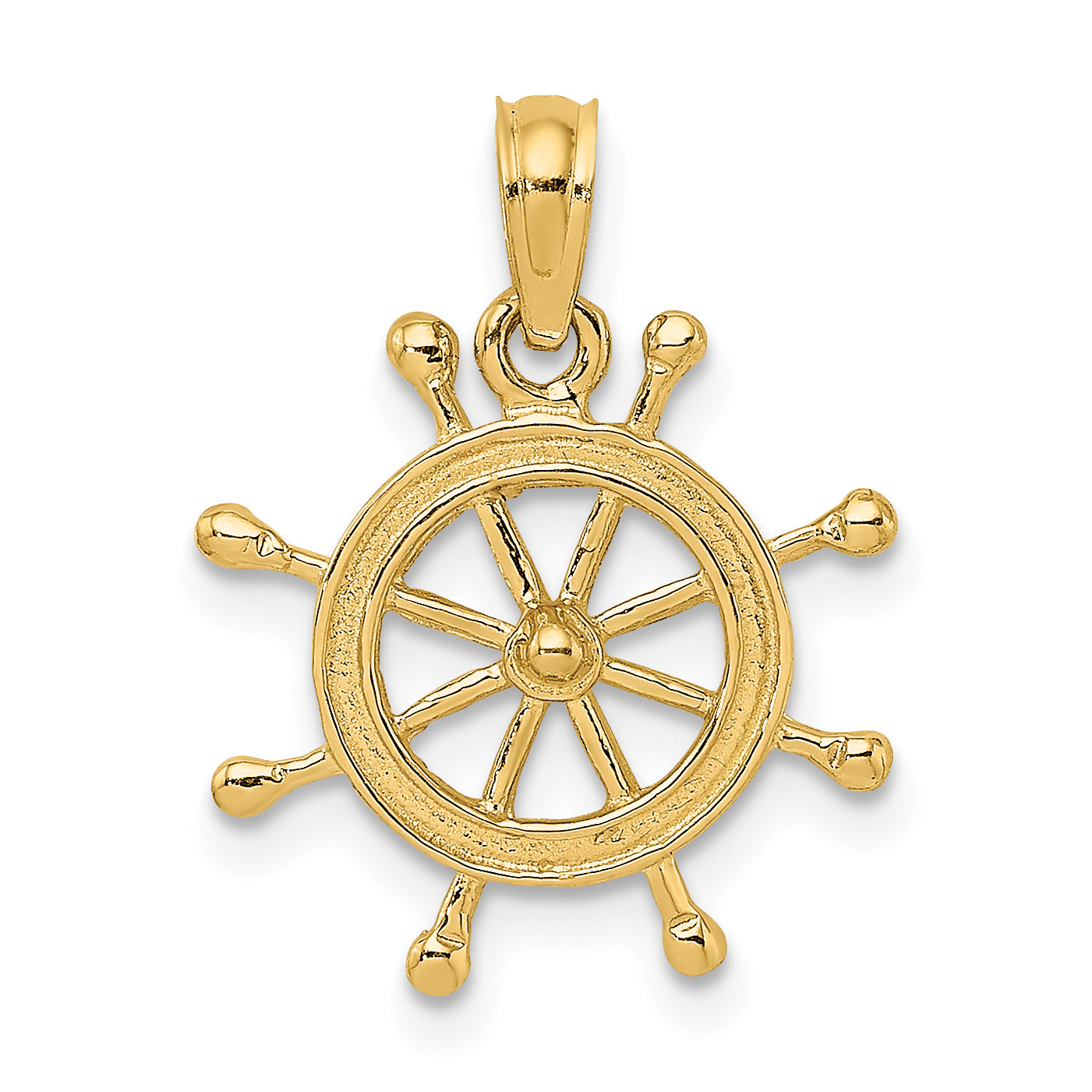 14K 2-D Ship Wheel Charm Main image