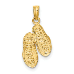 14K SANIBEL ISLAND Double Flip-Flop Charm