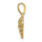14K Mini Conch Shell Charm
