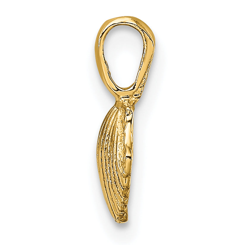 14K Mini Scallop Shell Charm