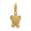 14K Mini Sea Turtle with Fixed Bail Charm