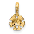 14K Mini Sand Dollar with Fixed Bail Charm