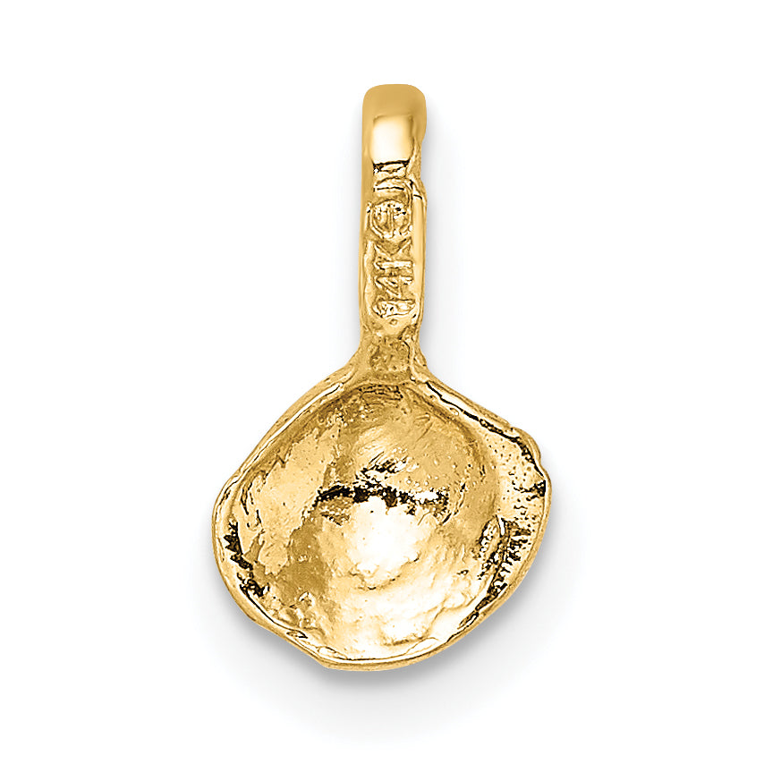 14K Mini Clam Shell Charm