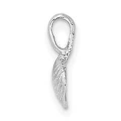 14K White Gold Mini Clam Shell Charm