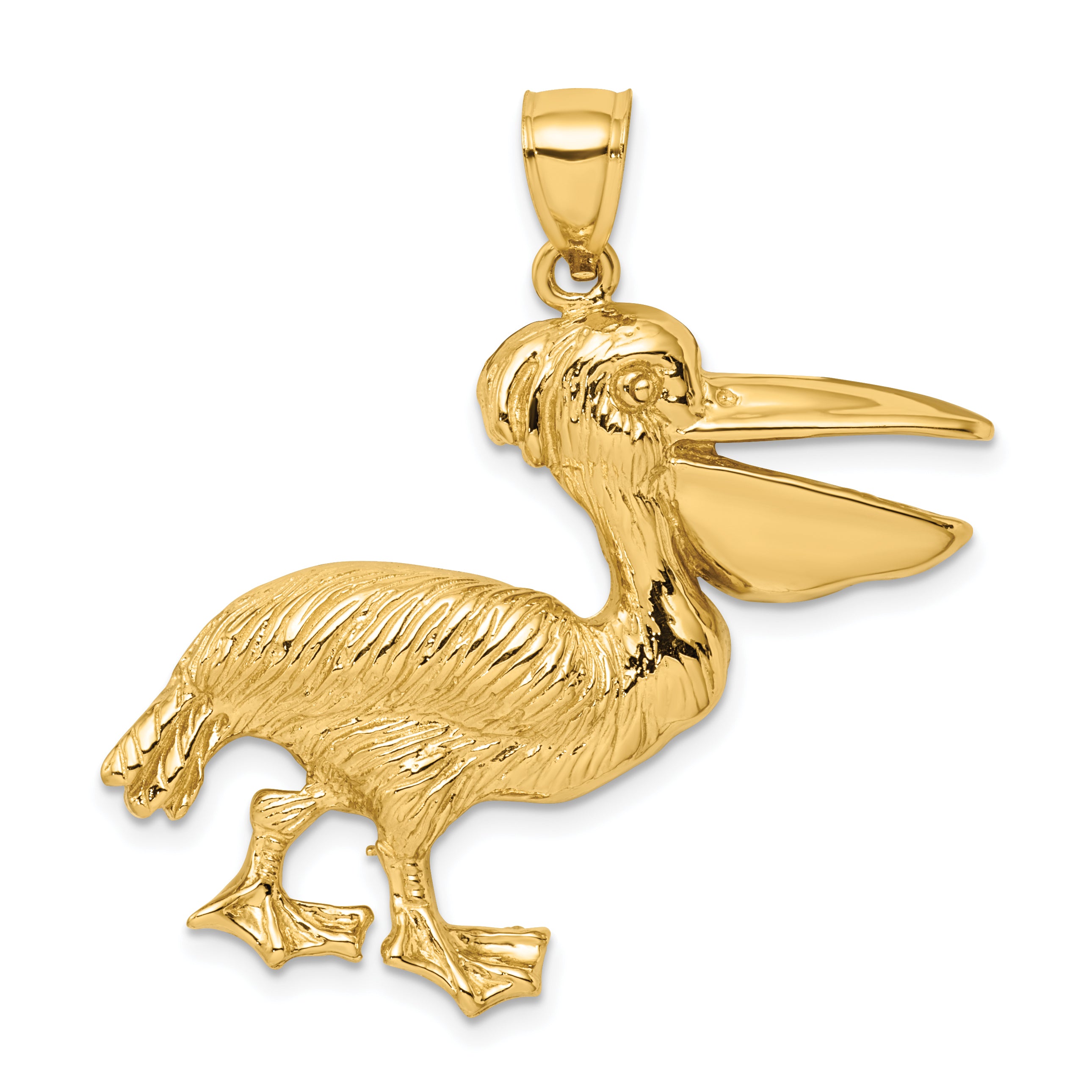14K Textured Pelican Charm Main image