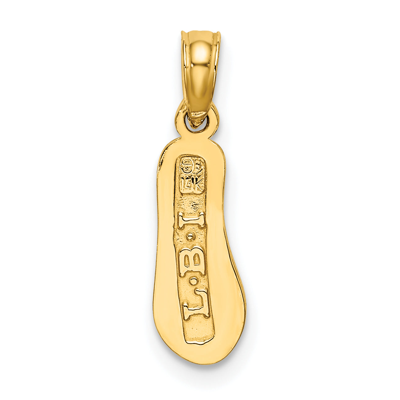 14K 3D LBI (Long Beach Island) Single Flip-flop Charm
