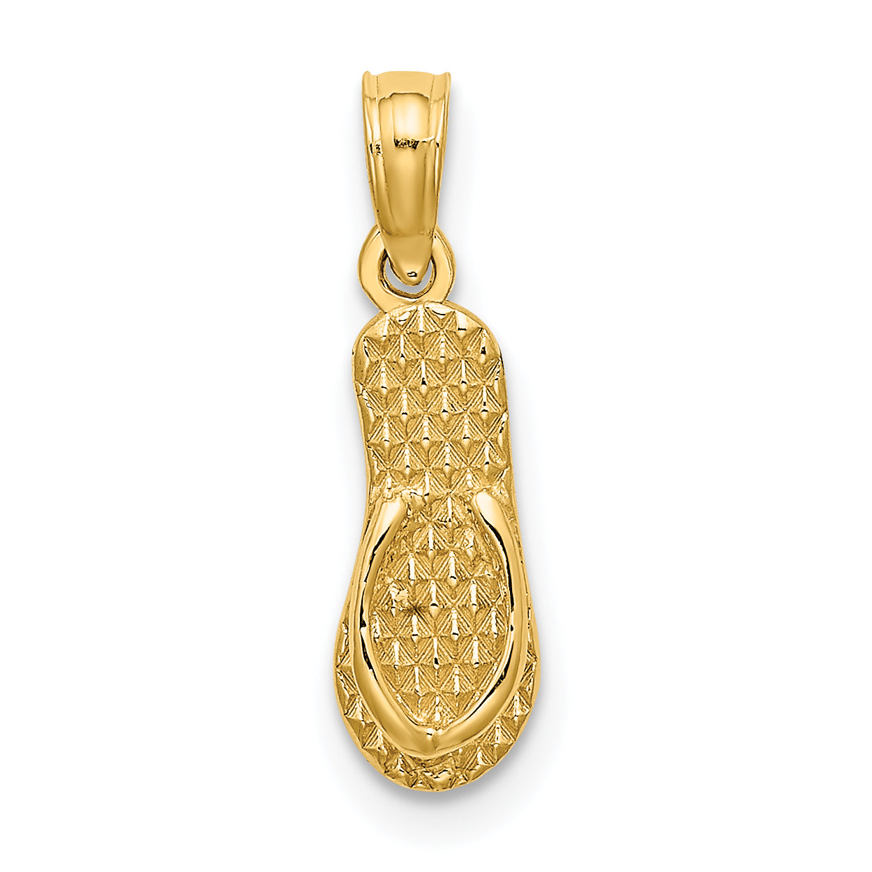 14K 3D LBI (Long Beach Island) Single Flip-flop Charm Main image