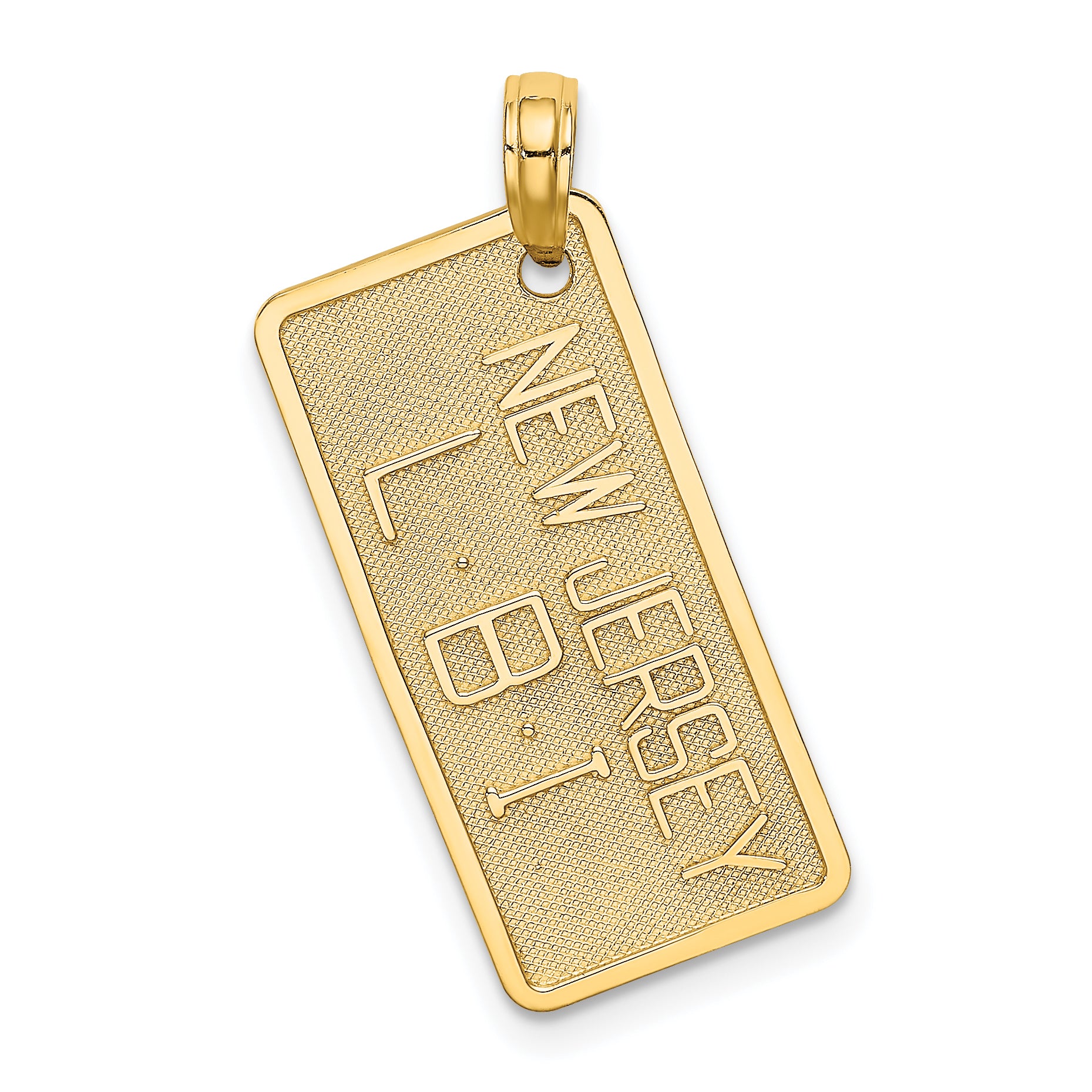 14K NEW JERSEY-LBI (Long Beach Island) License Plate Charm Main image
