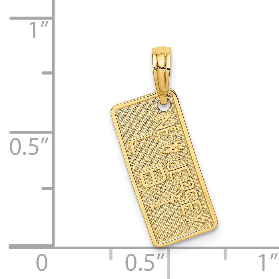 14K NEW JERSEY-LBI (Long Beach Island) License Plate Charm
