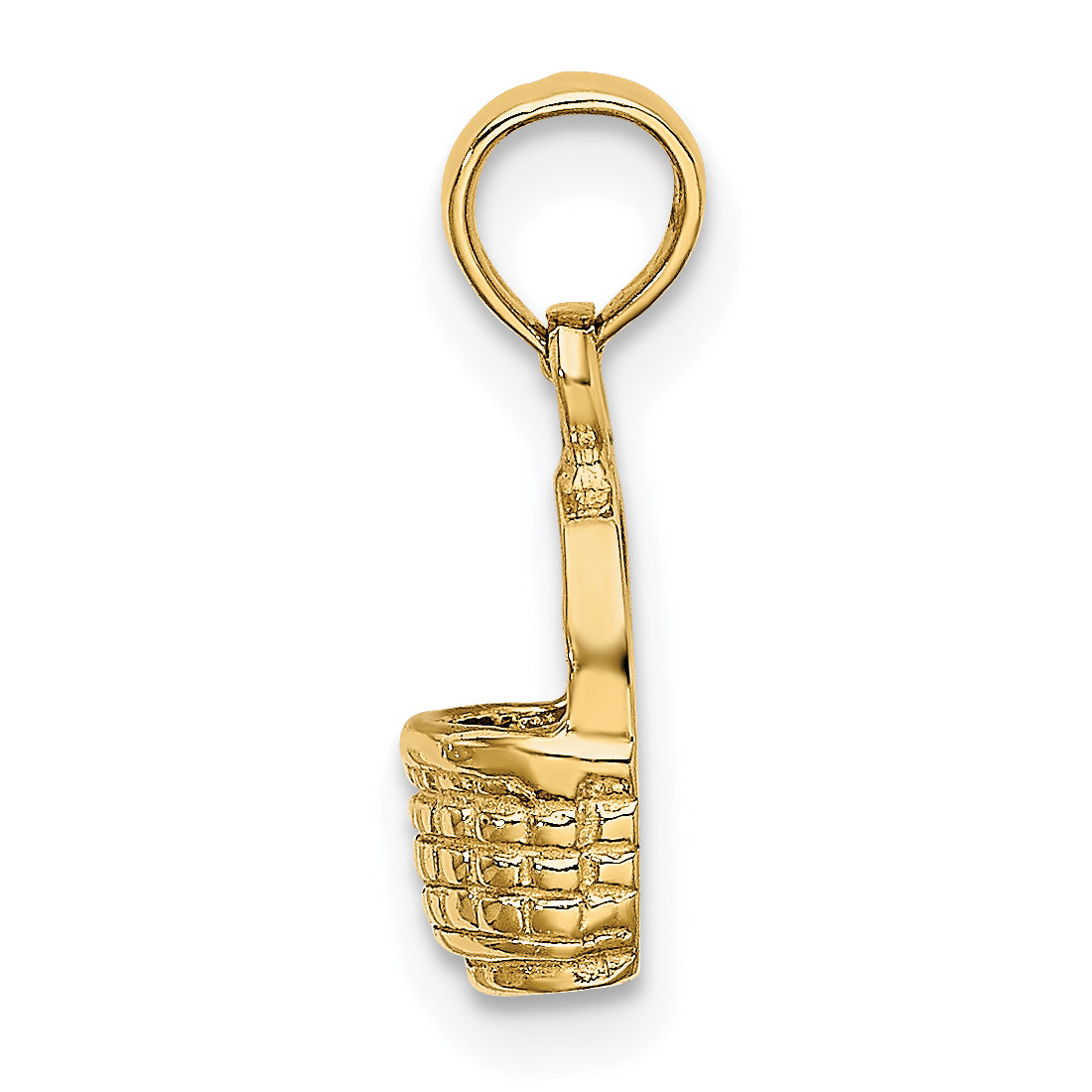 14K 2-D Flat Back Mini Basket Charm Secondary image
