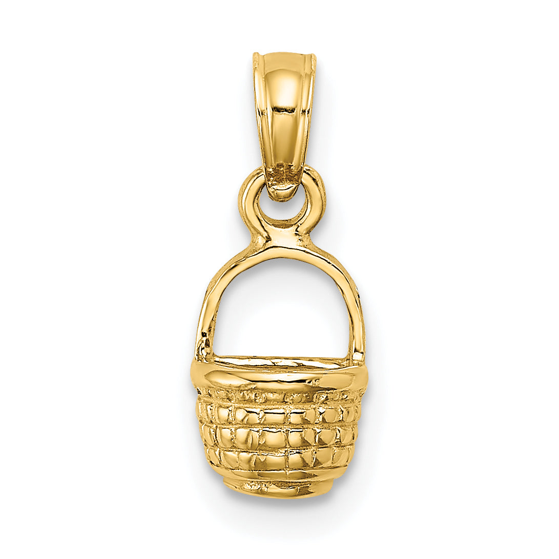 14K 2-D Flat Back Mini Basket Charm Main image