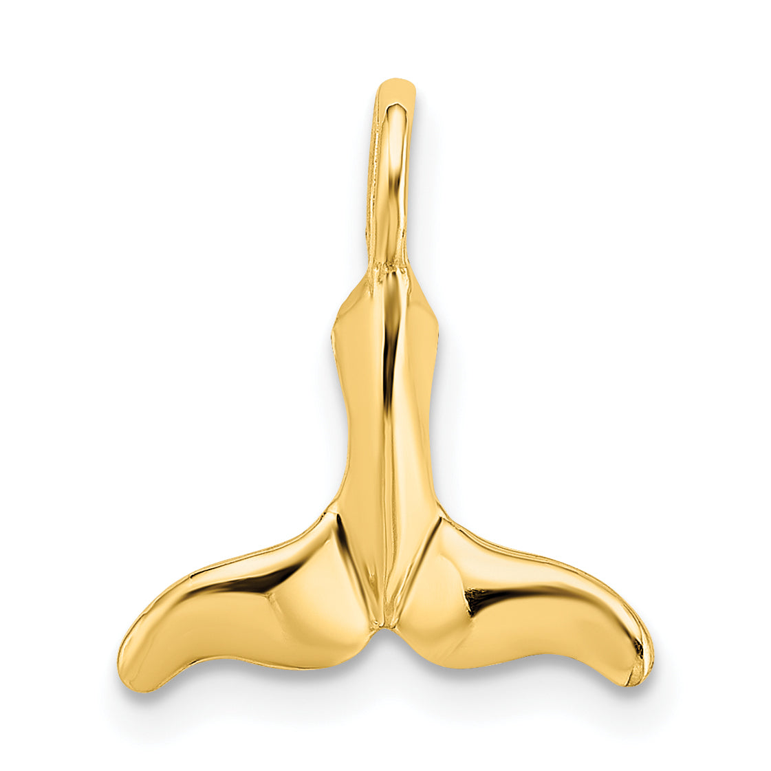 14K Polished Mini Whale Tail Charm Main image