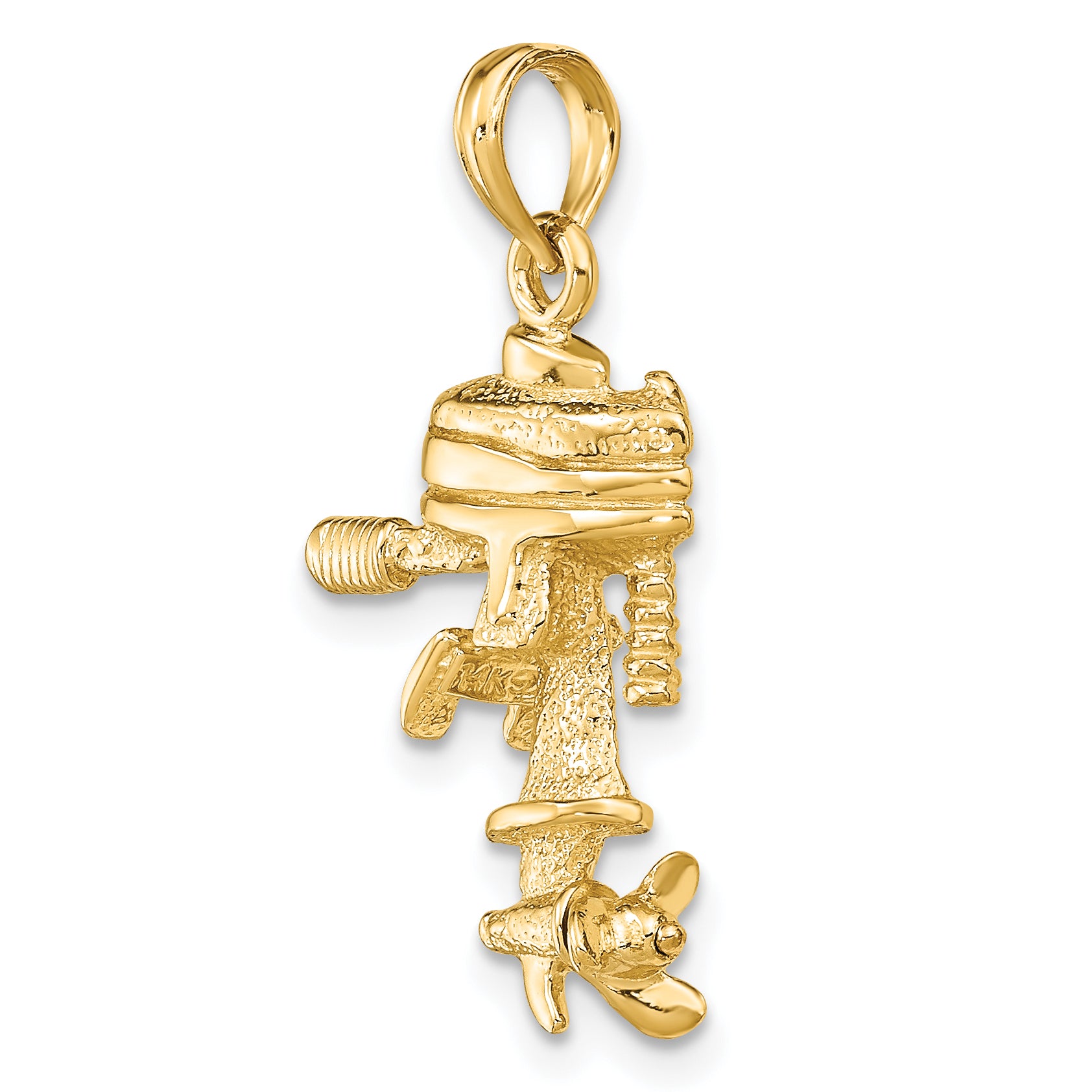 14K 3-D Moveable Boat Engine Charm