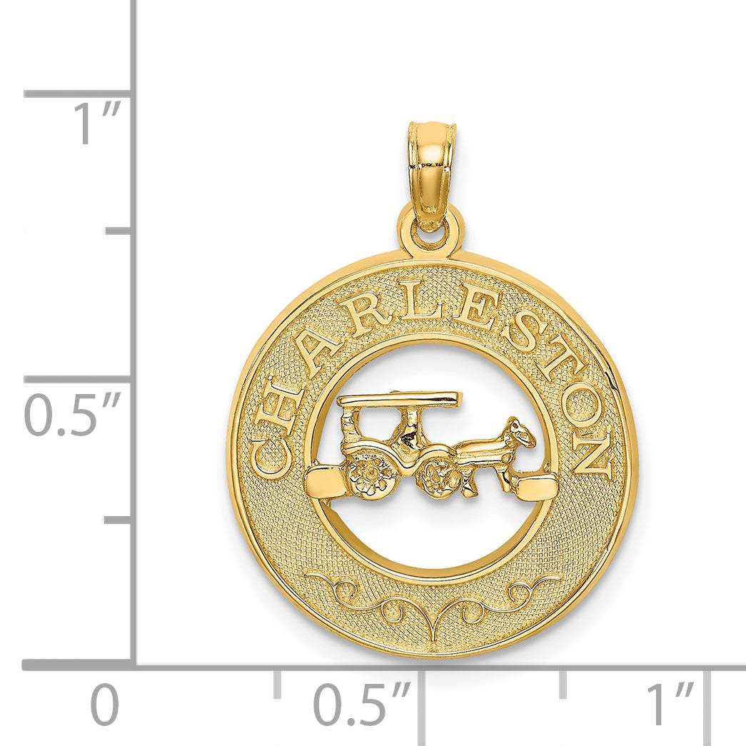 14K CHARLESTON w/Horse and Cart Charm Secondary image