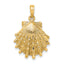 14K Lions Paw Shell Charm