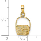 14K 2-D Nantucket Basket Charm