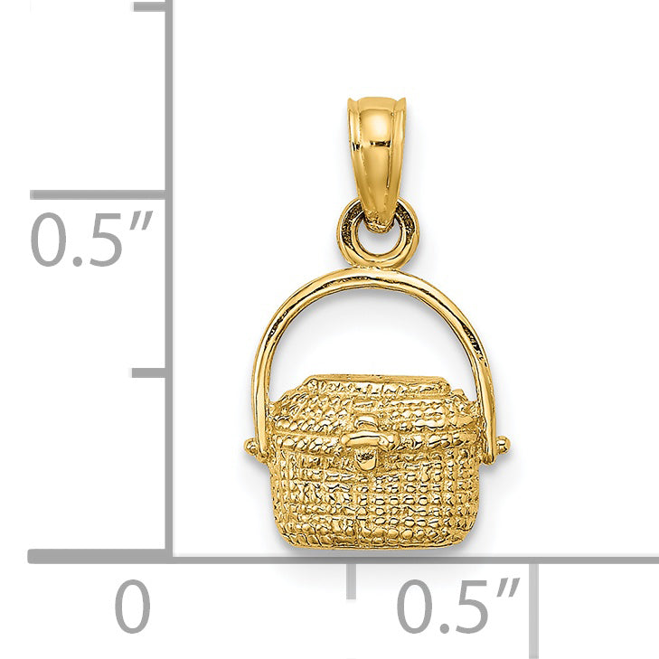 14K 2-D Nantucket Basket Charm