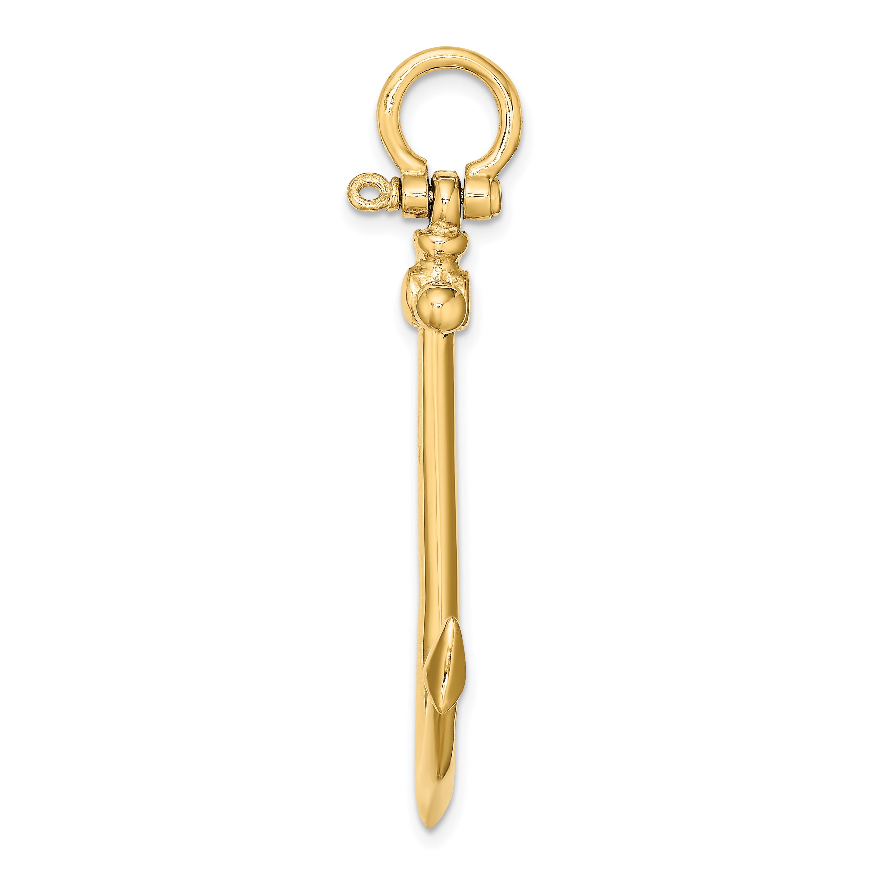 14K 3-D Large Anchor Charm Secondary image