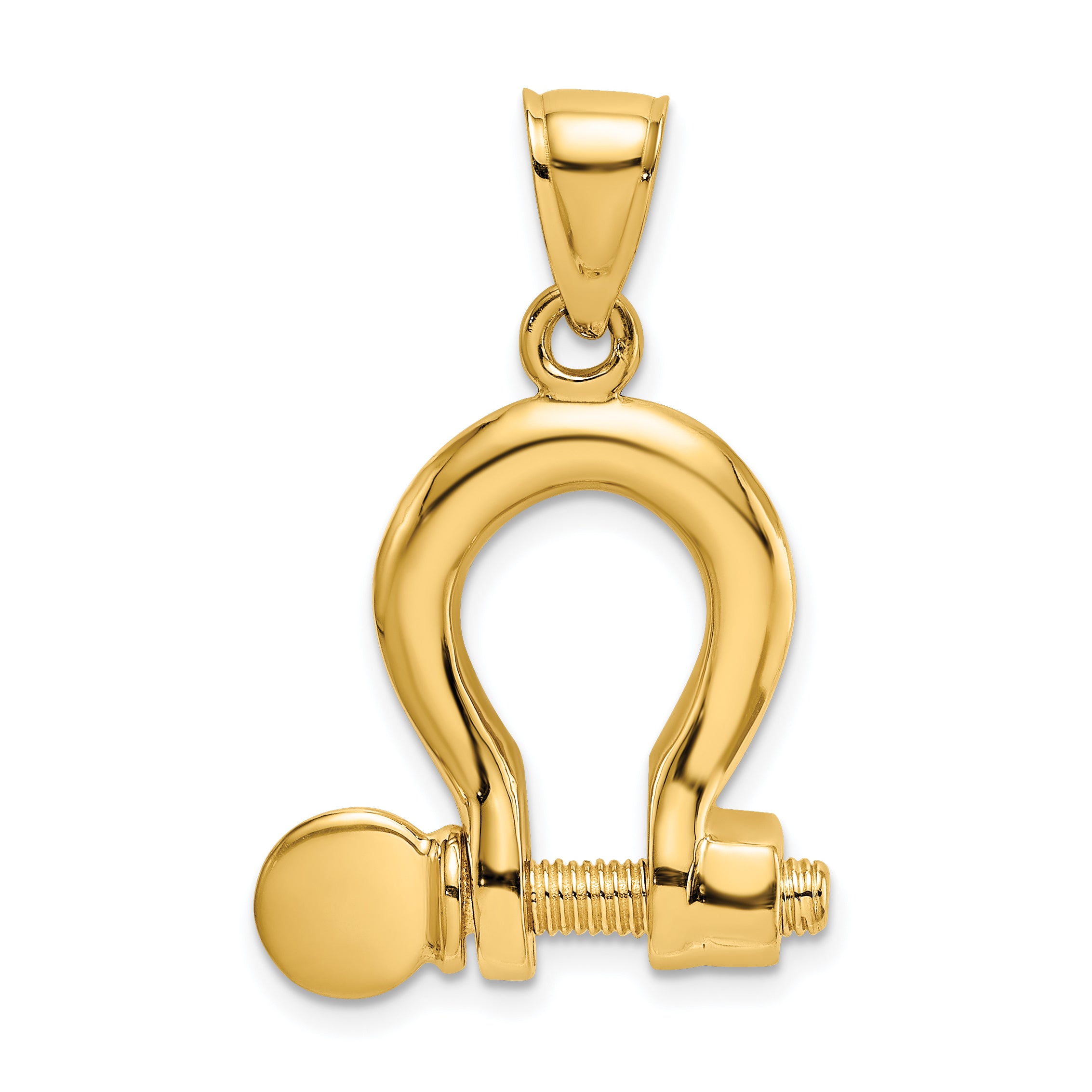 14K 3-D Large Shackle Charm Main image