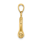 14K 3-D Medium Shackle Link Screw Charm