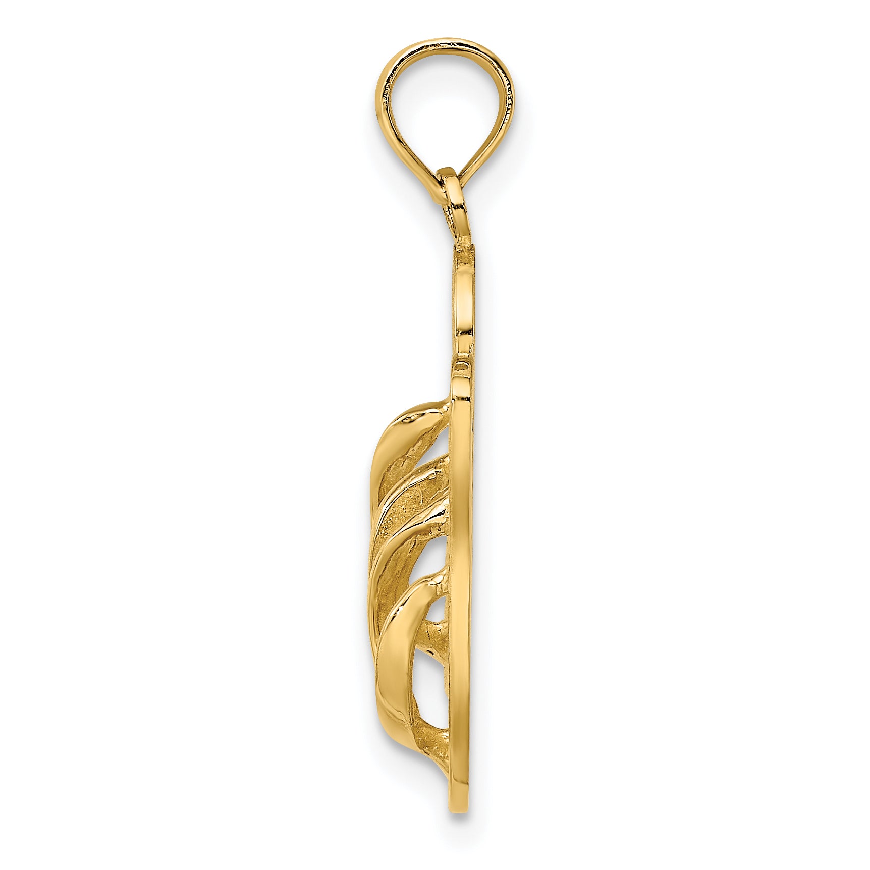 14K Polished Large MARCO ISLAND Double Flip-Flop Charm Secondary image