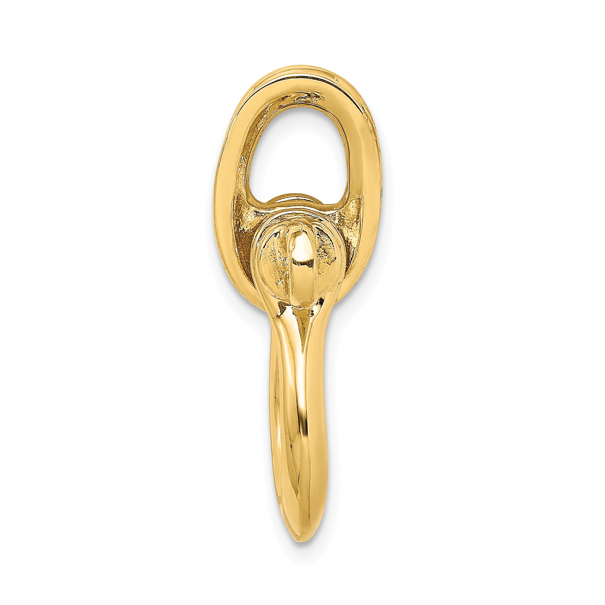 14K 3-D Large Shackle W/ Pulley Bail Charm Secondary image