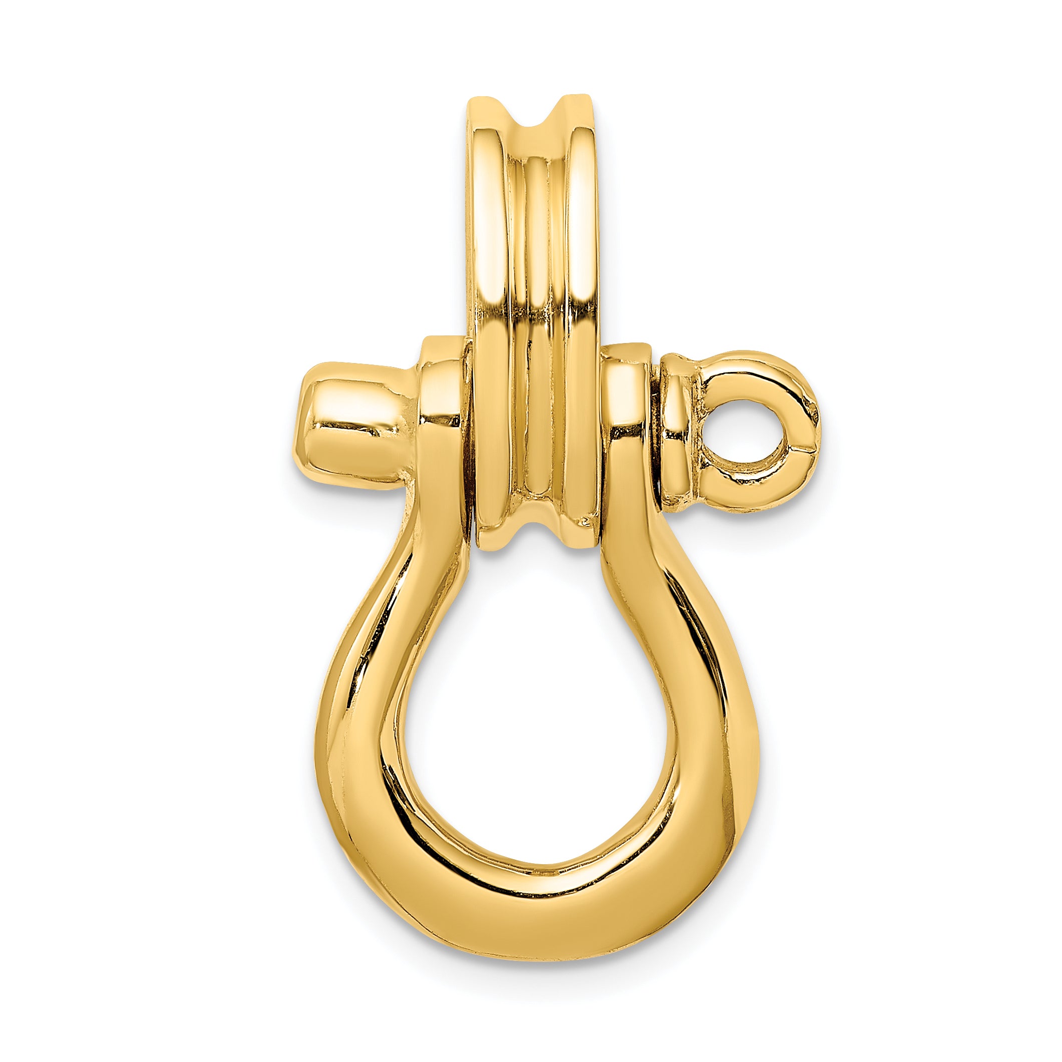 14K 3-D Large Shackle W/ Pulley Bail Charm Main image