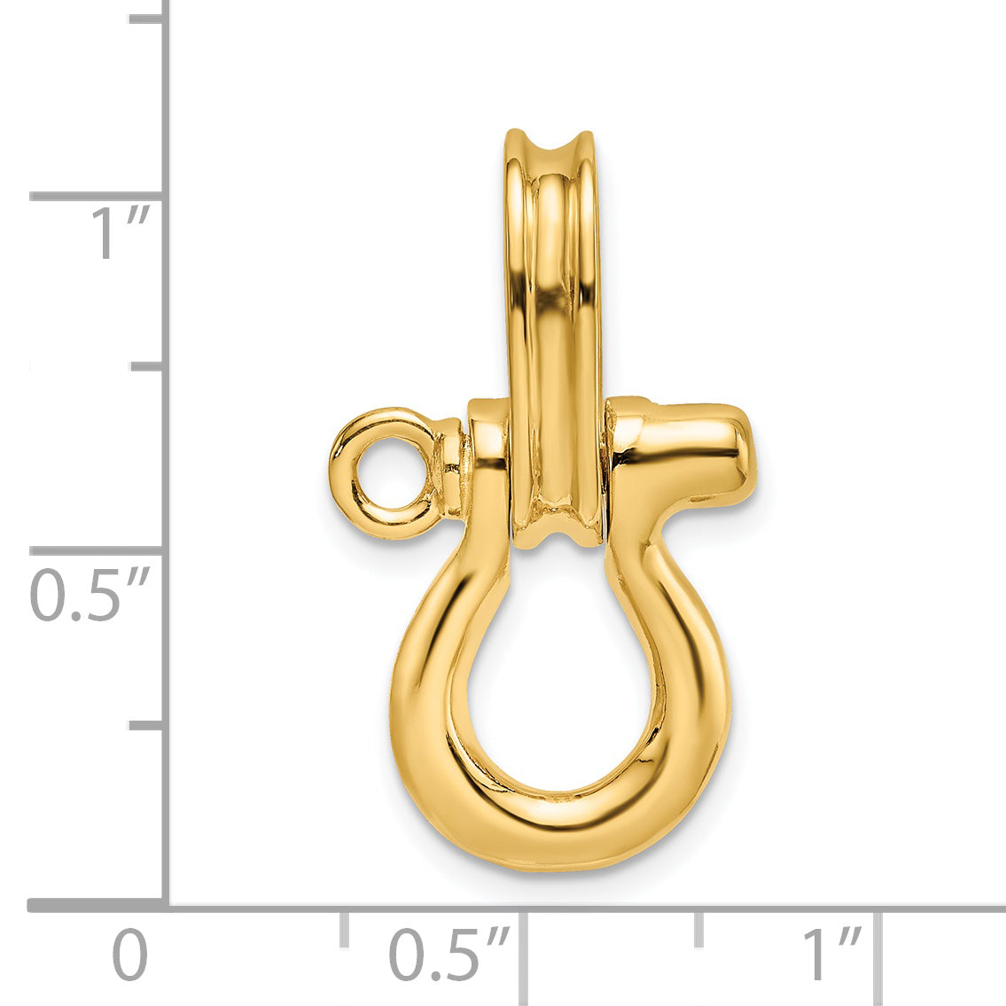 14K 3-D Medium Shackle Charm