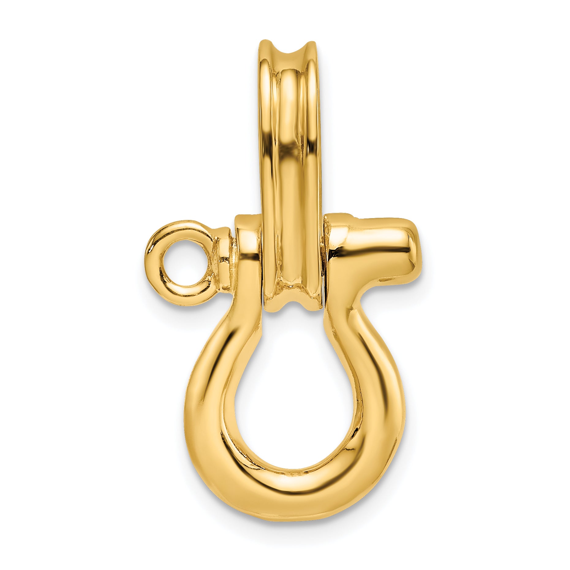 14K 3-D Medium Shackle Charm Main image