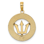 14K BARBADOS w/Trident Spear Circle Charm