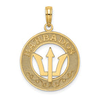 14K BARBADOS w/Trident Spear Circle Charm