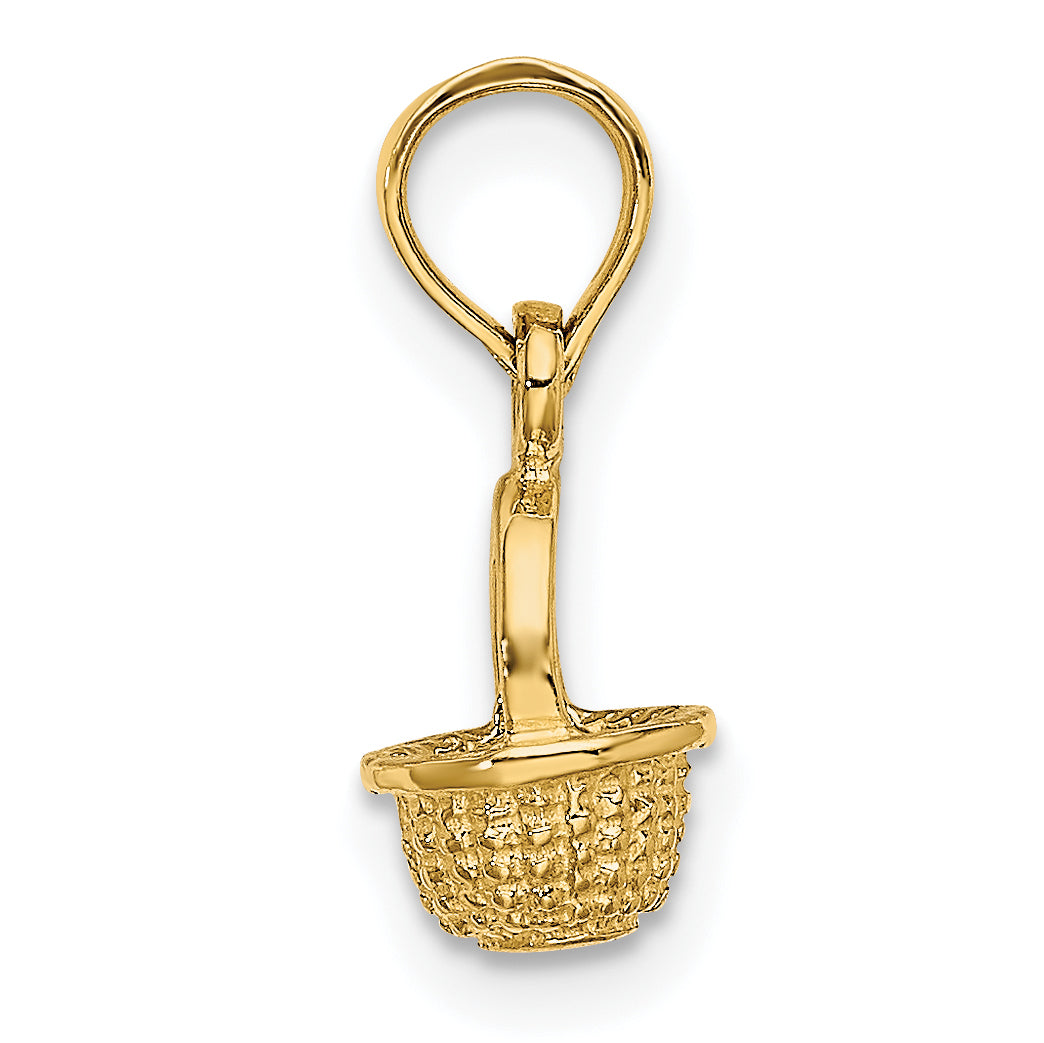14K 3-D Mini Basket Charm Secondary image