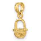 14K 3-D Mini Basket Charm