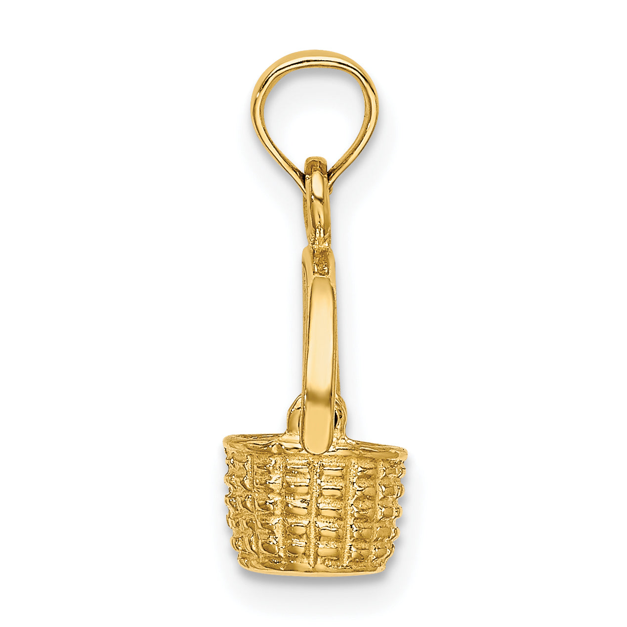 14K 3-D Moveable Handle Basket Charm Main image