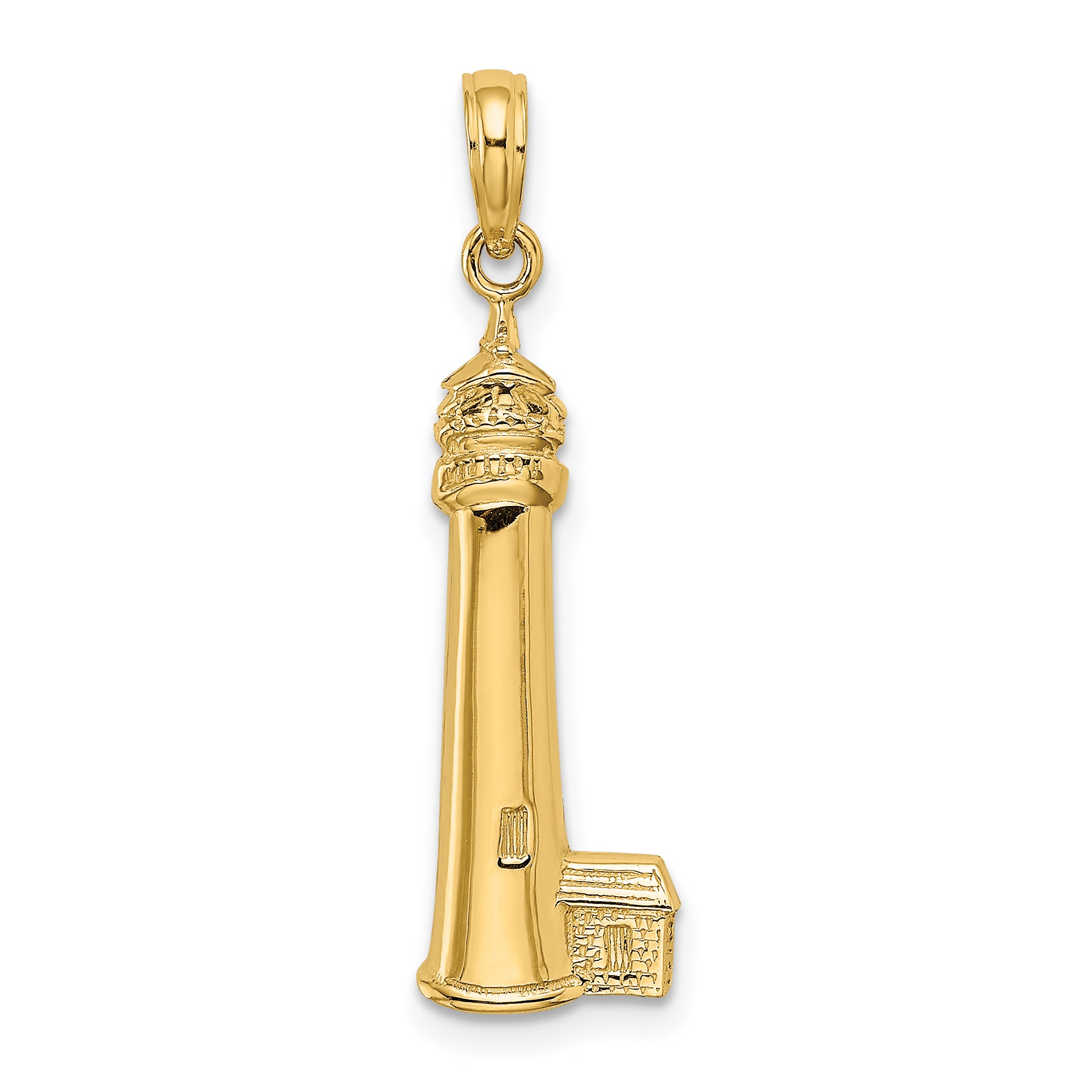 14K Polished CAPE MAY Lighthouse Charm Main image