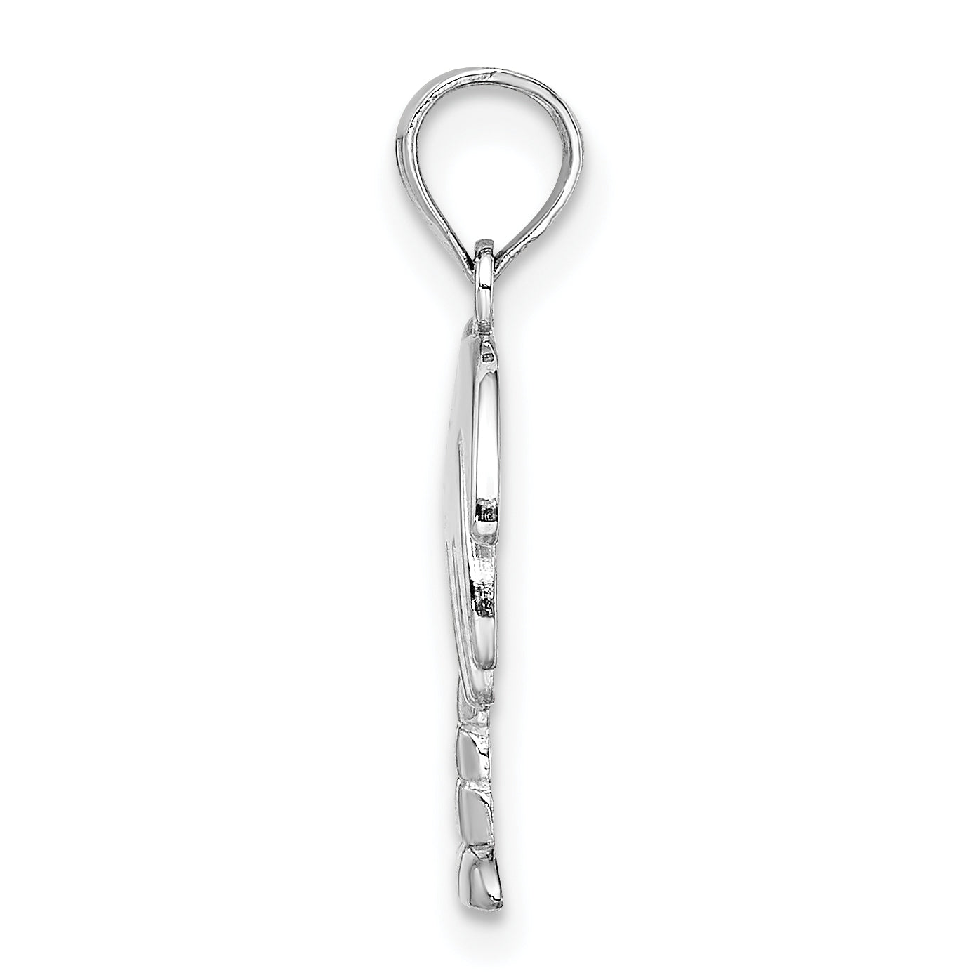 14K White Gold Charleston Palm Tree Charm