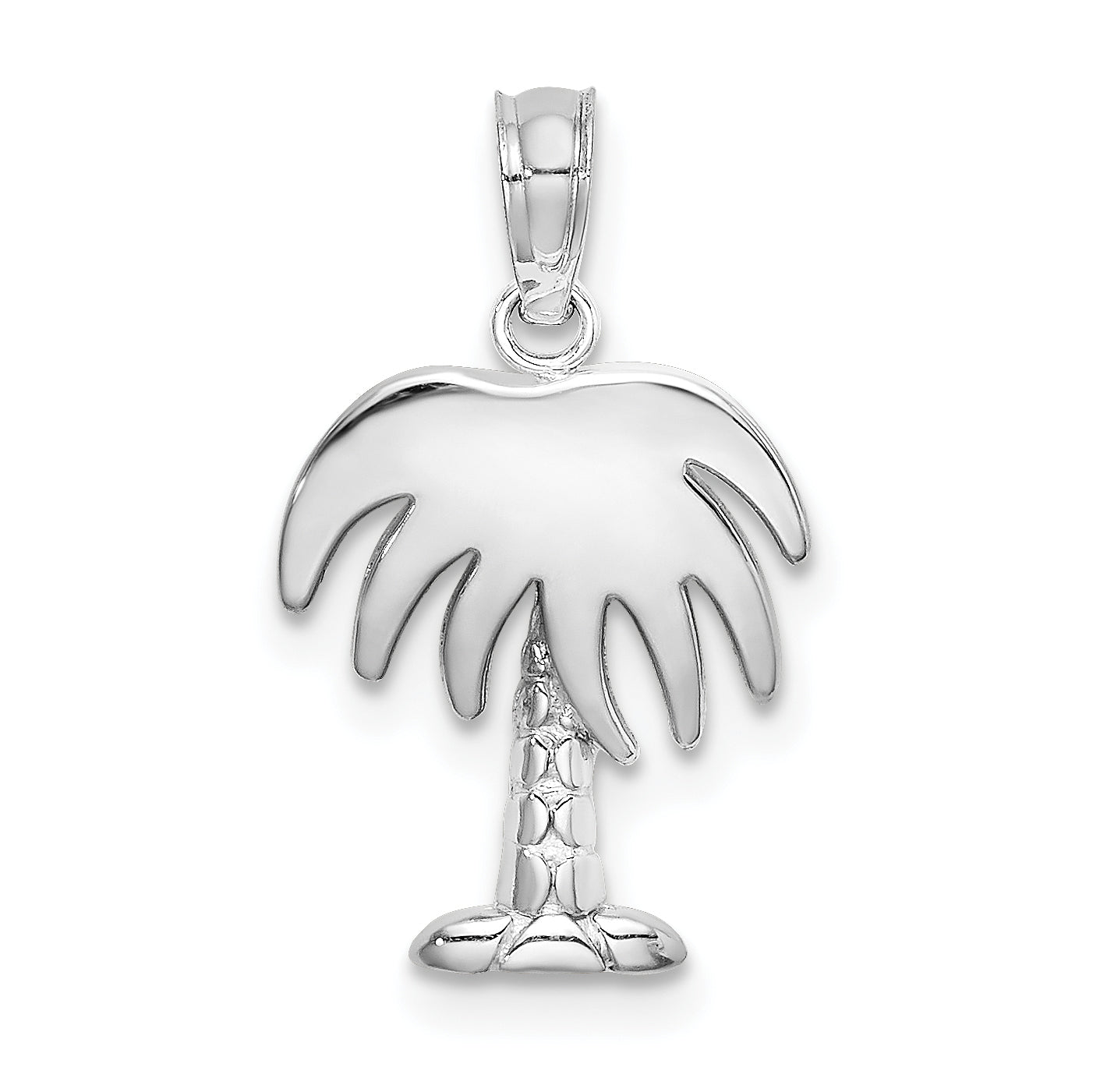 14K White Gold Charleston Palm Tree Charm Main image
